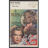 LA BELLE ET LA BETE (BEAUTY AND THE BEAST), MINERVA FILMS BELGIUM 1946, (with duty stamp), 23 3/4" x