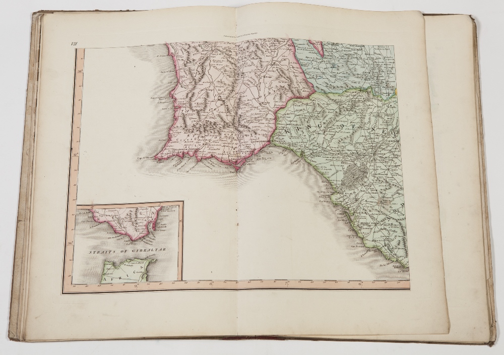 MAP OF SPAIN AND PORTUGAL BY MENKELLE AND P.G. CHANLAIRE. Published by John Stockdale, Picadilly