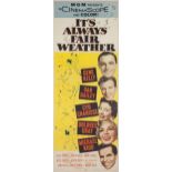 ITS ALWAYS FAIR WEATHER M.G.M. 1955, US insert, 35 3/4" x 13 3/4", featuring Gene Kelly, Cyd