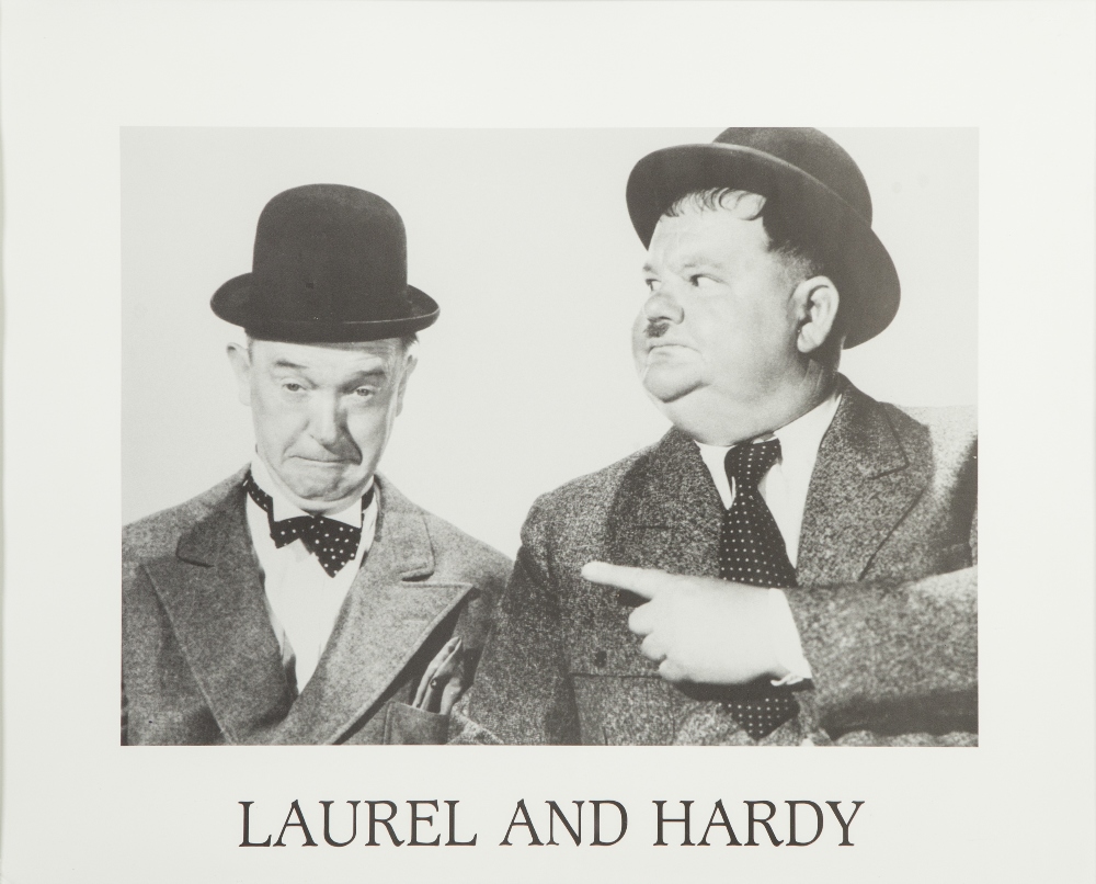 PETER FINNINGAN (CONTEMPORARY) FIVE ARTIST SIGNED LIMITED EDITION PRINTS 'Laurel & Hardy' black