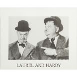 PETER FINNINGAN (CONTEMPORARY) FIVE ARTIST SIGNED LIMITED EDITION PRINTS 'Laurel & Hardy' black