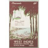 SOUVENIR OF THE WEST INDIES CRICKET TOUR OR ENGLAND, 32pp, a clean example. TOGETHER WITH AN