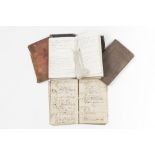 VARIOUS HANDWRITTEN MANUSCRIPT ITEMS, to include; five vols of medical content, illness, diseases,