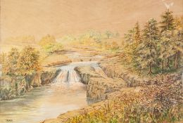 J. NEWBY (EARLY TWENTIETH CENTURY) WATERCOLOUR DRAWING River scape Signed 10 ½" x 15 ½" (26.7cm x