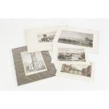 THREE HAND COLOURED ETCHINGS AND TWO OTHERS, VIEWS OF MANCHESTER G. PICKERING: MANCHESTER W.WESTALL: