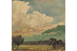 ATTRIBUTED TO FREDERICK CECIL JONES (1891-1956) WATERCOLOUR DRAWING Landscape Unsigned, later