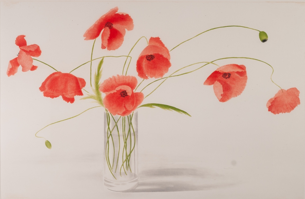 LIBBY CARRECK (CONTEMPORARY) AQUATINT June Poppies Signed titled and numbered 38/150 in pencil,