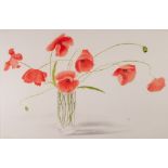 LIBBY CARRECK (CONTEMPORARY) AQUATINT June Poppies Signed titled and numbered 38/150 in pencil,