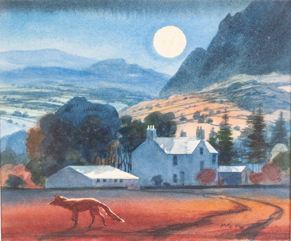 NOEL McCREADY (TWENTIETH CENTURY) WATERCOLOUR 'Fox-Conwy Valley' Signed and dated (20)04, titled