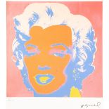 ANDY WARHOL (AMERICAN 1928 - 1987) COLOURED LITHOGRAPHIC PRINT ON ARCHES PAPER 'Marilyn Monroe'