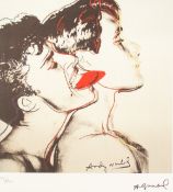 ANDY WARHOL (AMERICAN 1928 - 1987) COLOURED LITHGRAPHIC PRINT ON ARCHES PAPER 'Querelle' movie