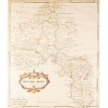 ANTIQUE HAND COLOURED MAP OF THE COUNTY PALATINE OF OXFORDSHIRE BY ROBERT MORDEN, 17" x 14 ½" (43.