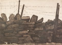 DEREK WILKINSON (1921-2001) ARTIST SIGNED LIMITED EDITION ETCHING 'Wall', (7/25) Signed, titled