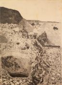 DEREK WILKINSON (1921-2001) ARTIST SIGNED LIMITED EDITION ETCHING 'Beach with Rocks', (4/10) Signed,