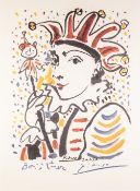 PABLO PICASSO (Spanish 1881 - 1973) OFFSET LITHOGRAPH Editing Combat 2000 19 3/4" x 15 3/4" (50 x