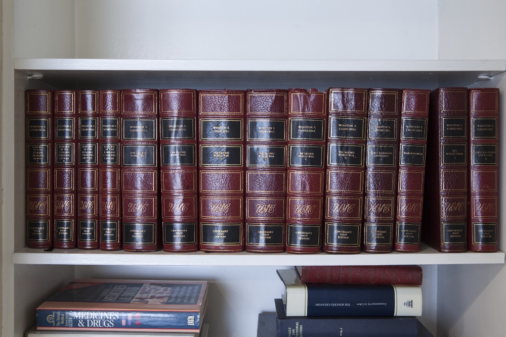 CHURCHILL, WINSTON, WORKS OF, CENTENARY FIRST EDITION PUBLISHED BY CASSELL & CO 1976, 25 VOLUMES,