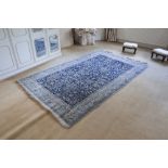 PERSIAN HABIBIAN NAIN PART SILK PICTORIAL RUG WITH ALL-OVER DESIGN OF BIRDS AND ANIMALS IN A