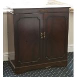 PERIOD CABINETS LTD, GEORGIAN STYLE MAHOGANY TWO DOOR LARGE TELEVISION CABINET WITH OLD STYLE