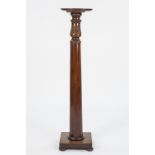 NINETEENTH CENTURY MAHOGANY TORCHERE, the heavy, turned column with baluster shaped upper section