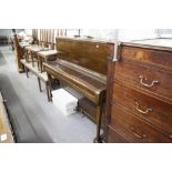 MOLINEUX, MAHOGANY CASED UPRIGHT PIANOFORTE, iron framed, No. 58845