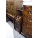 EARLY TWENTIETH CENTURY FALL FRONT COAL PURDONIUM, WITH DRAWER AND MIRROR ABOVE
