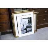 FOUR VARIOUS BLACK AND WHITE PRINTS (THREE FRAMED) (4)