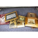 PAIR OF FRAMED MODERN COLOUR PRINTS OF NAMED SQUARE RIG SHIPS, FRAMED SELECTION OF NINETEENTH