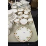 A ROSLYN FINE BONE CHINA 'EL-DORADO' PATTERN TEA SERVICE FOR 12 PERSONS, 40 PIECES, WITH PRINTED