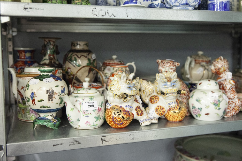 THREE LATE NINETEENTH/EARLY TWENTIETH CENTURY CHINESE 'CRACKLE WARE' VASES (A.F.) ALSO A SELECTION