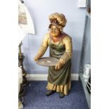 LARGE COMPOSITION FIGURE OF A LADY COOK 39" HIGH