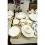 ROYAL DOULTON 'JOSEPHINE' PATTERN CHINA DINNER AND TEA WARES FOR SIX PERSONS, INCLUDES DINNER AND
