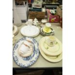 MISC POTTERY AND CHINA VARIOUS INCLUDES; ROYAL ALBERT 'OLD COUNTRY ROSES' OCTAGONAL FORM CADDY AND