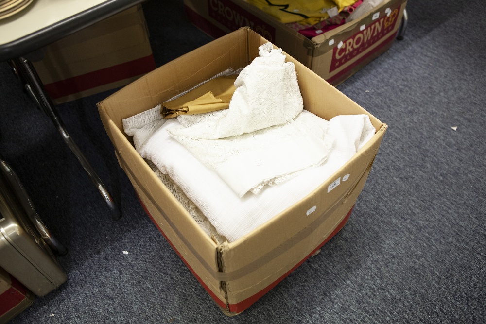 ONE BOX OF LINEN