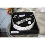 A PARK LANE COLLECTION DIAMANTE COLLAR NECKLACE AND CS COLLECTION LADIES WRIST WATCH IN BOX
