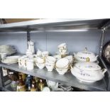 PROBABLY IRISH BONE CHINA PART DINNER, TEA AND COFFEE SERVICE FOR 6 PERSONS, 78 PIECES, INCLUDING