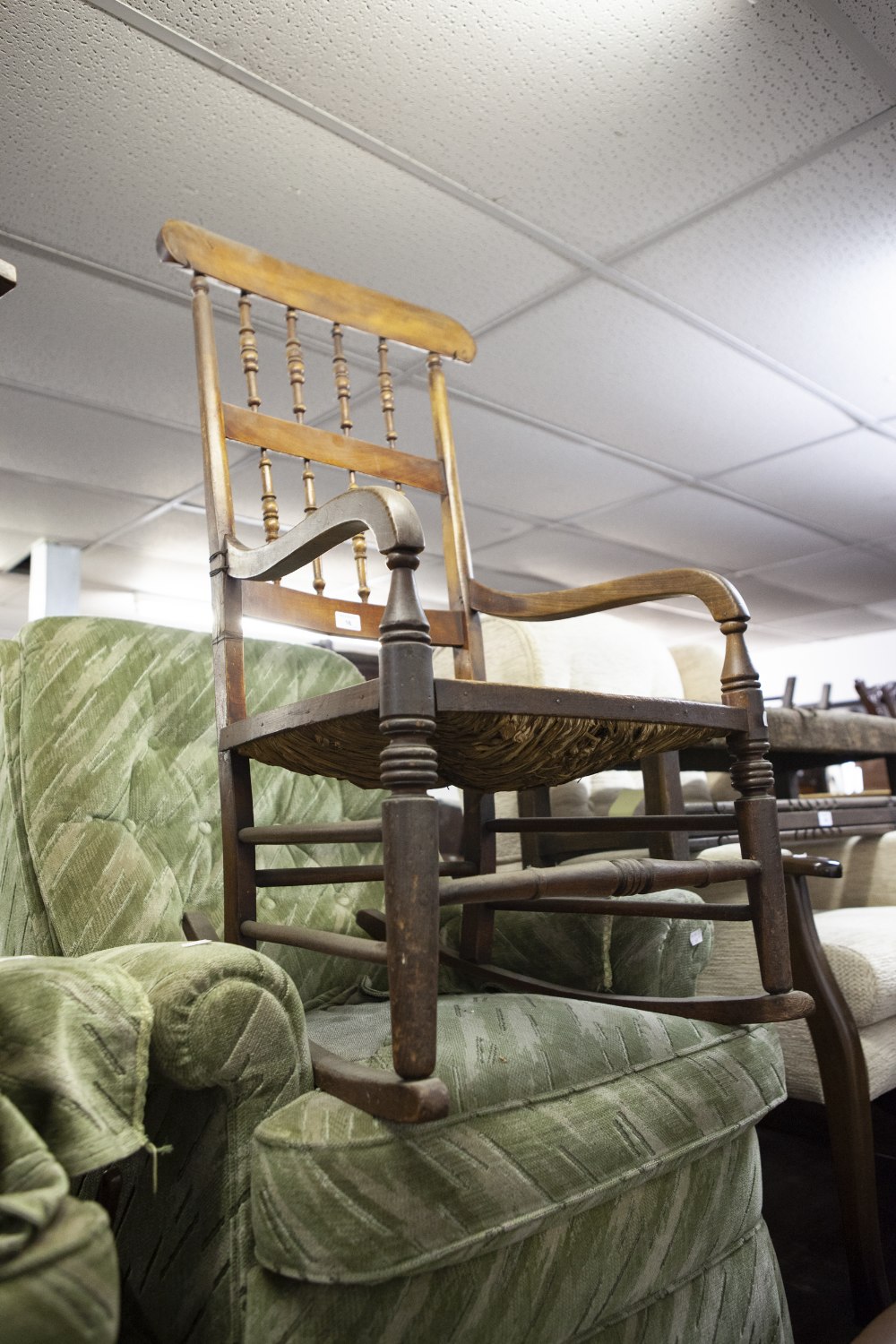 LATE 19th CENTURY SPINDLE BACK ROCKING CHAIR