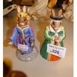 ROYAL DOULTON CHINA BUNNYKINS FIGURE 'CATHERINE PARR' AND A ROYAL DOULTON CUT GLASS FRUIT BOWL