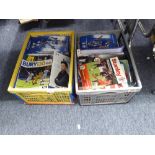 TWO BOXES OF FOOTBALL LEAGUE PROGRAMMES TO INCLUDE; WATFORD, WIGAN, BLACKBURN, BLACKPOOL,