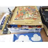 QUANTITY OF GAMING, COMPUTER AND OTHER ACCESSORIES, CHAD VALLEY 1930's WOODEN JIGSAW PUZZLE '