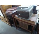 THREE GRAMOPHONE CABINETS AND VARIOUS RELATED SPARES