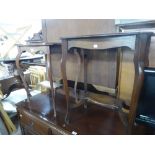 TWO OCCASIONAL TABLES WITH SHAPED TOPS AND UNDERTIERS (2)