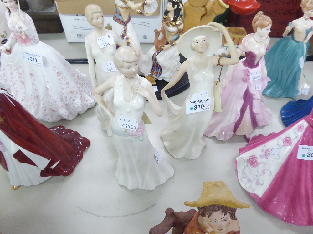 THREE BERKELEY CHINA CRINOLINE FIGURES 'THE NEW OUTFIT', 'BEST FRIENDS' AND 'AN EVENING OUT' (3)