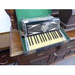 GERALDO, ITALY, EARLY TWENTIETH CENTURY 'STANDARD' PIANO ACCORDION WITH 48 BUTTONS AND JEWELED