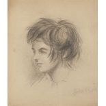 BRITISH SCHOOL (19th CENTURY) PENCIL DRAWING Study of a boy's head Bearing signature 'Geo Romney',