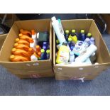 QUANTITY OF HOUSEHOLD CLEANING MATERIALS INCLUDING BISSELL 'WASH & PROTECT' FOR CARPETS AND