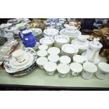 COLCLOUGH 'BRAGANZA' CHINA PART DINNER AND TEA SERVICE FOR 12 PERSONS, 47 PIECES AND OTHER