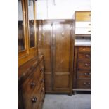 GENT'S SEMI-FITTED OAK TWO DOOR WARDROBE