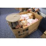 BURBANK TOYS BROWNIE DOLL, IN ORIGINAL BOX, A TEDDY BEAR AND A MADERIA DOLL WITH SLEEPING EYES