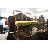 PAIR OF VICTORIAN MAHOGANY BALLOON BACK DINING CHAIRS, CARVED DETAIL OVER PAD SEAT, WITH CABRIOLE