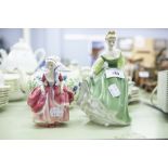 TWO ROYAL DOULTON CHINA CRINOLINE FIGURES 'FAIR LADY' AND 'GOOD TWO SHOES'